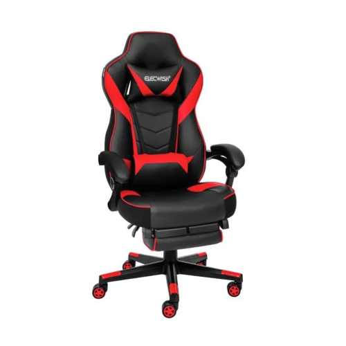 Fauteuil Gamer Chaise De Bureau Ergonomique à Haut Dossier avec Repose-pied Appui-tête Support Lombaire Massage