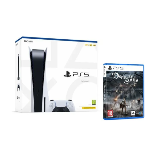 PS5 Console Sony PlayStation 5 – Standard Edition, 825GB SSD, 60FPS, 4K, HDR (Avec lecteur) + Demon’s Souls